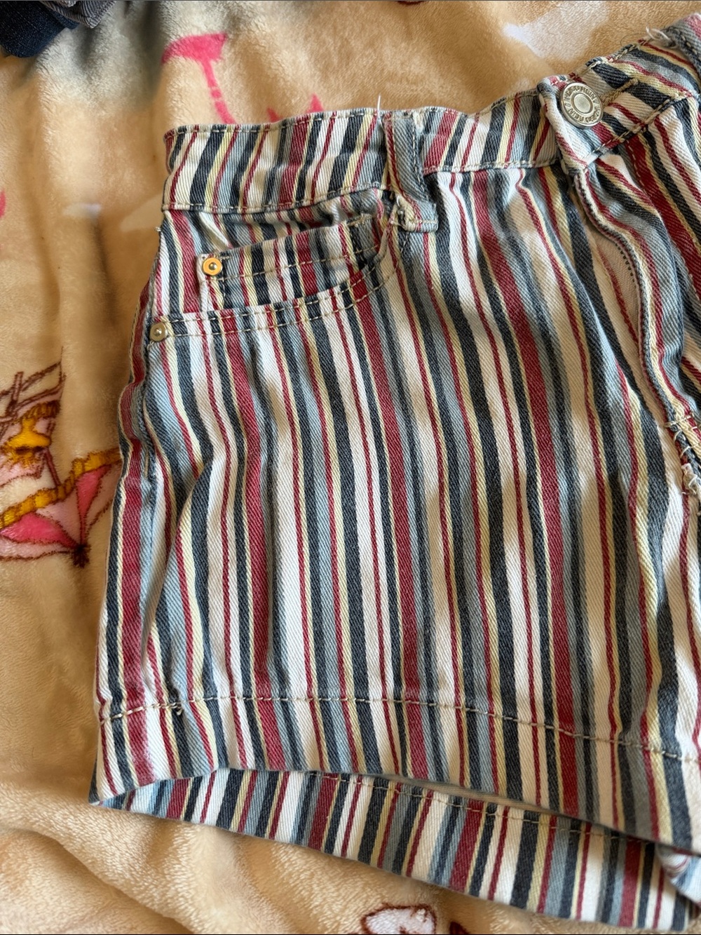 Indigo Rein Short Striped Shorts Size 7 Juniors Summer Beach Bohemian Boho - Picture 4 of 9